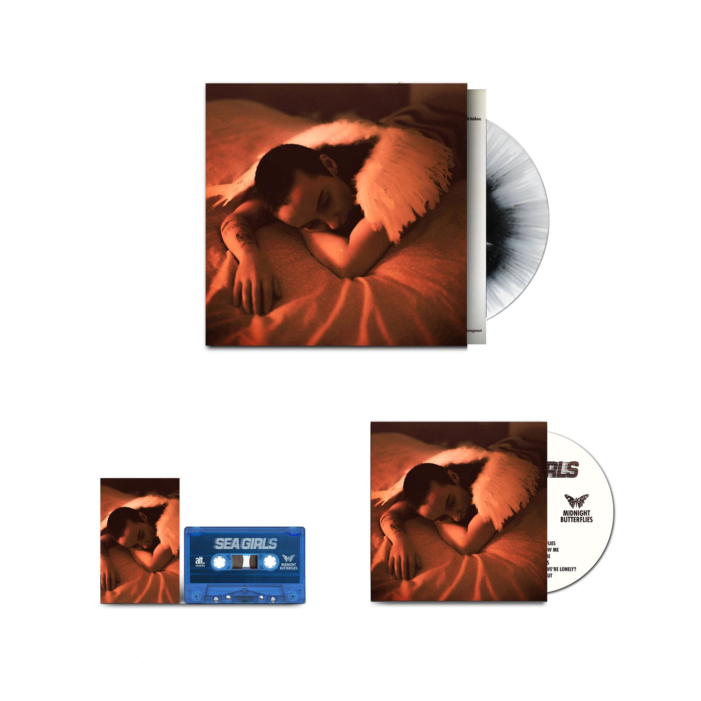 MIDNIGHT BUTTERFLIES SPLATTER VINYL + CD + CASSETTE