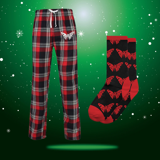 CHECK BOTTOMS + RED SOCK BUNDLE